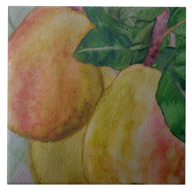 Küchenfliese mit ursprünglichem Aquarell Fliese (Vorderseite)