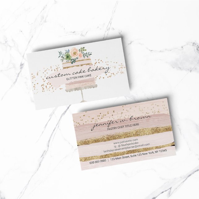 Kuchengebäck Konditorwaren Patisserie Visitenkarte (Cake Bakery Pastry Patisserie Business Card)