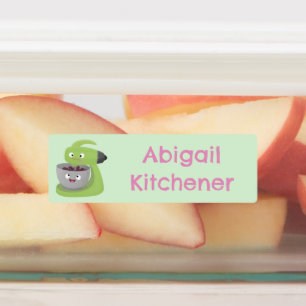 Küchengerät für Kuchenbacken Cartoon personalisier Etiketten