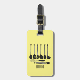 Küchengeräte-Cartoon-Abbildung Gepäckanhänger