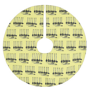 Küchengeräte-Cartoon-Abbildung Polyester Weihnachtsbaumdecke