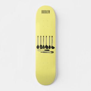 Küchengeräte-Cartoon-Abbildung Skateboard