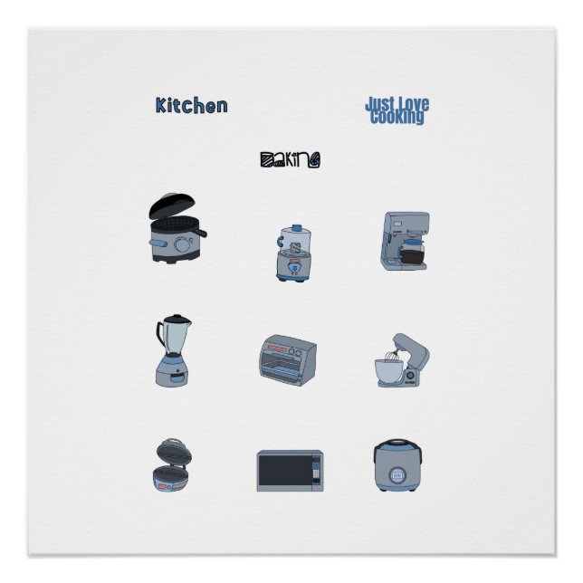 Küchengeräte Poster (Vorderseite)