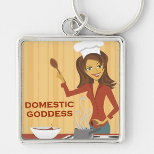 Küchengöttin-Hausfrau-Koch Schlüsselanhänger