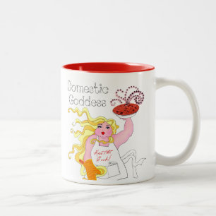 "Küchengöttin" - Küss den Koch! Zwei-Tonen-Coffe Zweifarbige Tasse