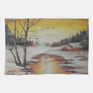 Küchenhandtuch Ann Hayes Painting Winterszene Küchentuch