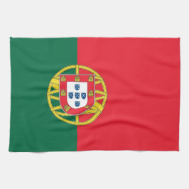 Küchenhandtuch mit der Flagge Portugals Geschirrtuch