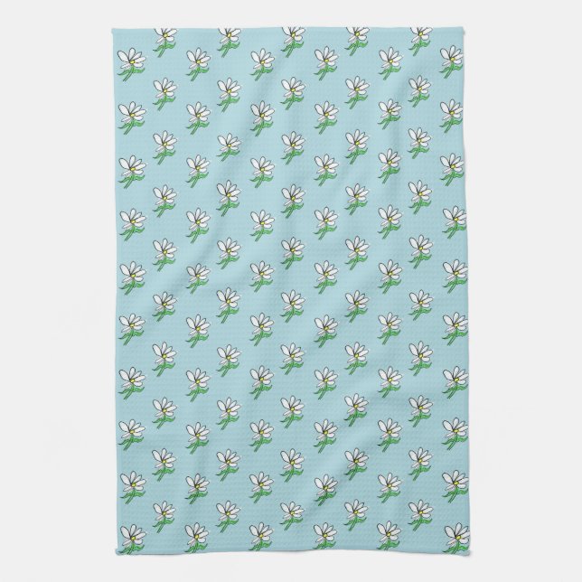 Küchenhandtuch mit Gänseblümchen  Geschirrtuch (Vertikal)