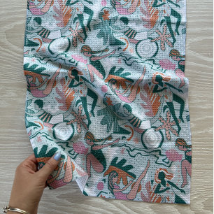 Küchenhandtuch: Unterwasser schwimmen Geschirrtuch