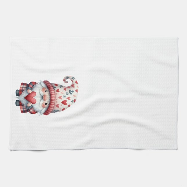 Küchenhandtuch-Valentins-Gnom Geschirrtuch (Horizontal)