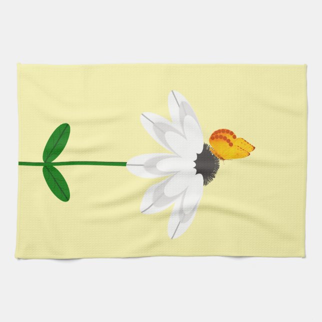 Küchenhandtücher mit Gänseblümchen Geschirrtuch (Horizontal)