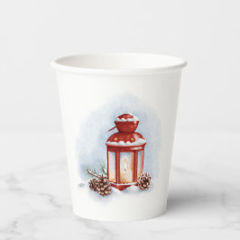 Küchenhandtücher mit roter Laterne und glühender K Pappbecher