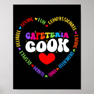 Küchenhelfer Cafeteria Küchenhilfe Schul SQ Poster