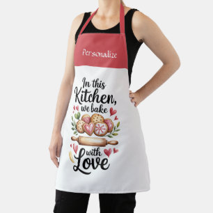 Küchenherzliches Backen Mit Liebe Zitat Personalis Schürze