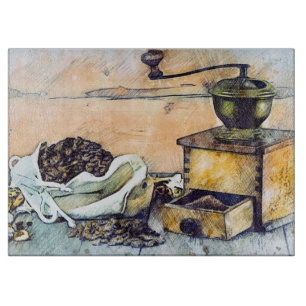 Küchenkaffeemühle Küchen-Food-Art  Schneidebrett
