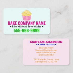 Kuchenkonditorei-Logo & Slogan Professionelle Fi Visitenkarte