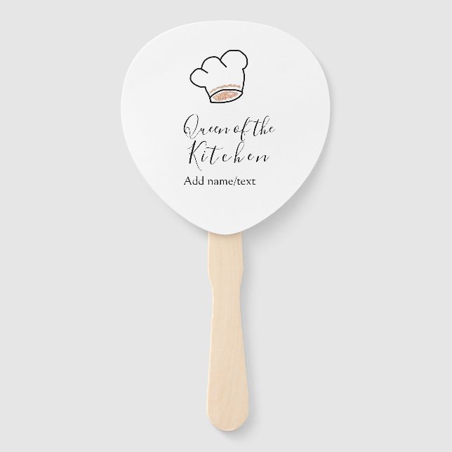 Küchenkönigin Chef kochen Name Krone  Fächer (Vorderseite)