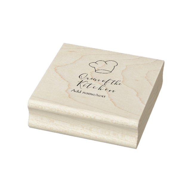 Küchenkönigin Chef kochen Name Krone  Gummistempel (Stempel)