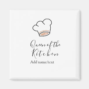 Küchenkönigin Chef Kochen Name Krone hinzufügen Magnet