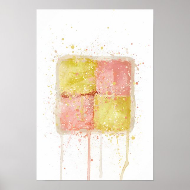 Kuchenkunst-Druck 'Battenberg' Poster (Vorne)