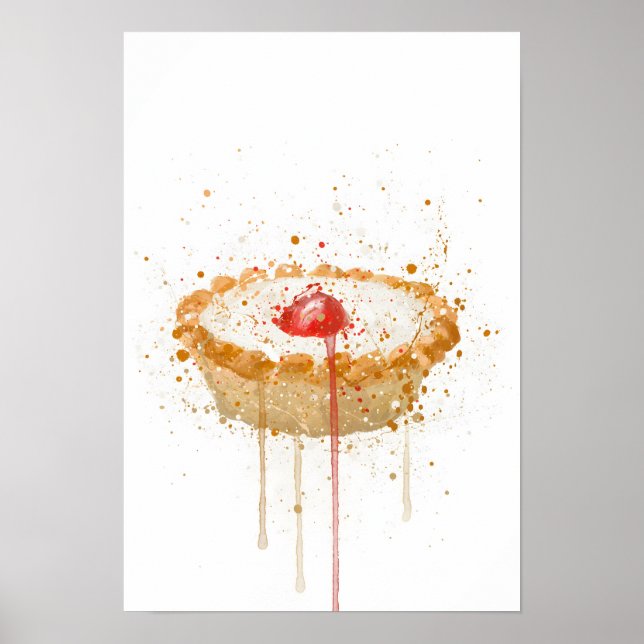 Kuchenkunst-Druck 'Cherry Bakewell' Poster (Vorne)