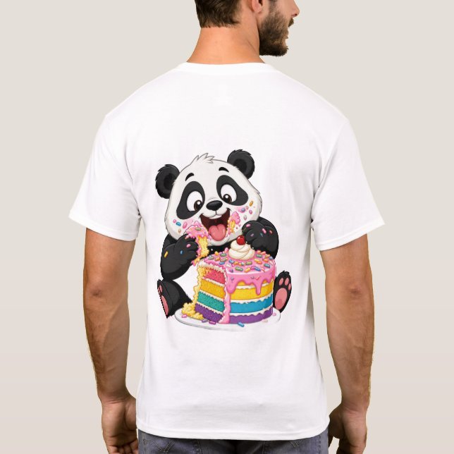 Kuchenliebhaber-Panda T-Shirt (Rückseite)