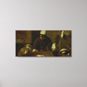 Küchenmädchen mit dem Abendessen bei Emmaus, c.161 Leinwanddruck