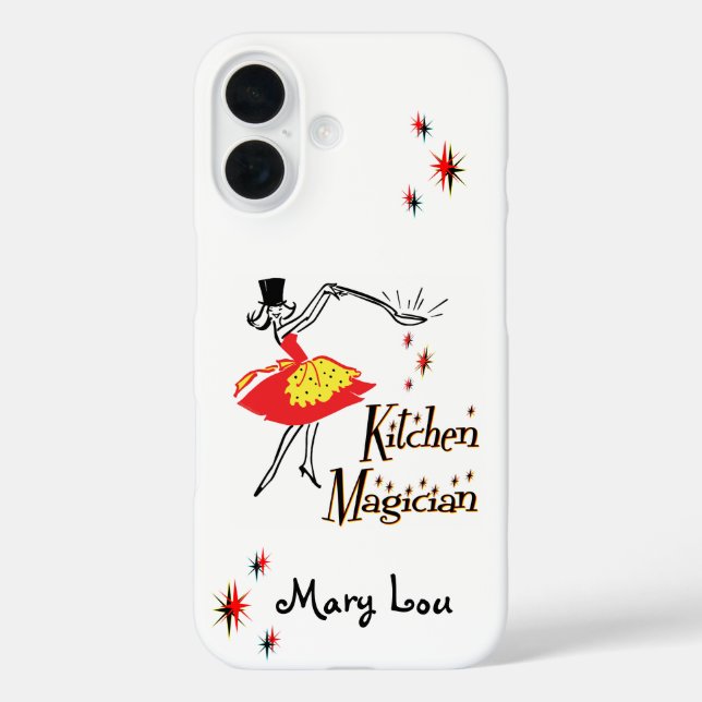 Küchenmagier Retro Stars Custom Case-Mate iPhone Hülle (Rückseite)