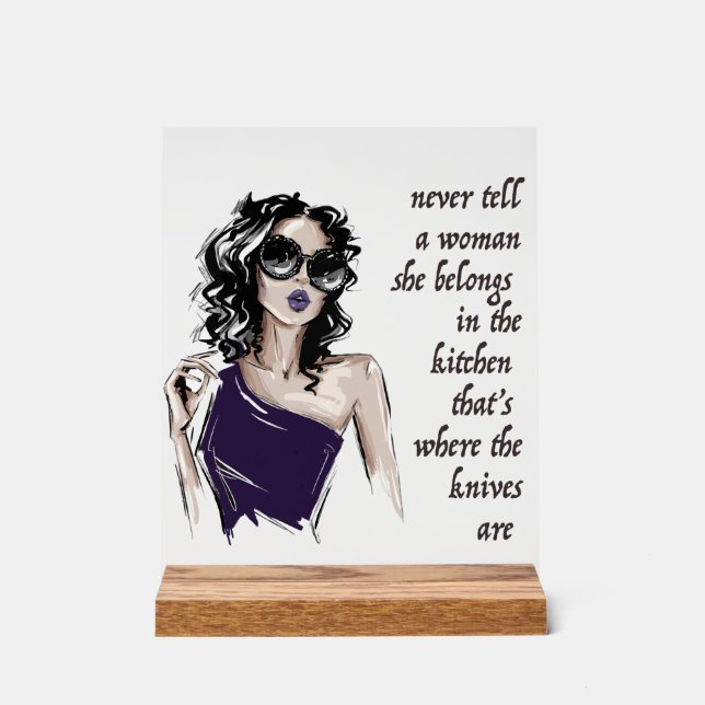 Küchenmesser gehören dazu acrylschild (Vorderseite)