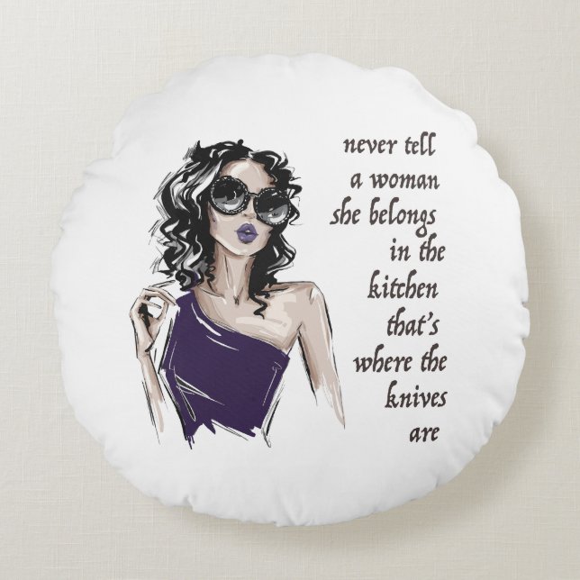 Küchenmesser gehören dazu rundes kissen (Vorderseite)