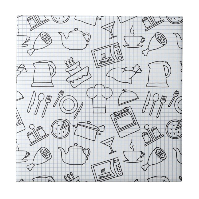 Küchenmuster 4 fliese (Vorderseite)