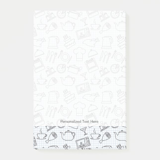 Küchenmuster 4 post-it klebezettel (Vorderseite)