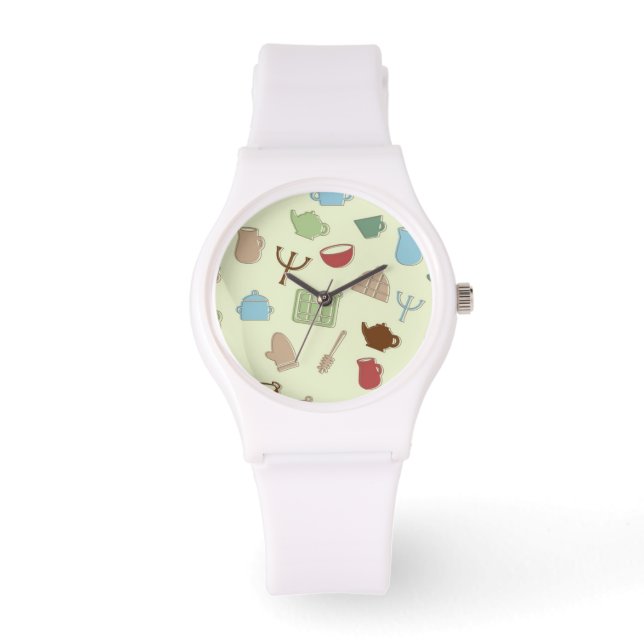 Küchenmuster Armbanduhr (Vorderseite)