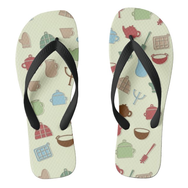 Küchenmuster Flip Flops (Fußbett)