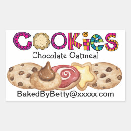 Küchennahrungsmittel-Aufkleber - SRF Rechteckiger Aufkleber