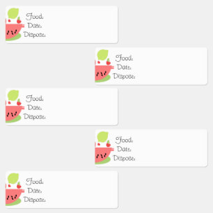 Küchenorganisation Watermelon Food Labels Etiketten