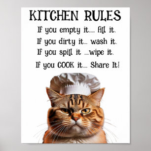 KÜCHENREGELN POSTER