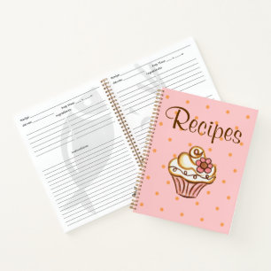 Küchenrezept-Organizer-Cupcake-Geschenk-Notizbuch Notizbuch