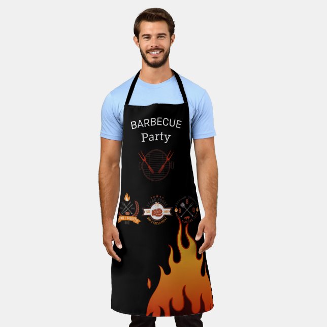 Küchenschürze BBQ Black Griil Master Schürze (Getragen)