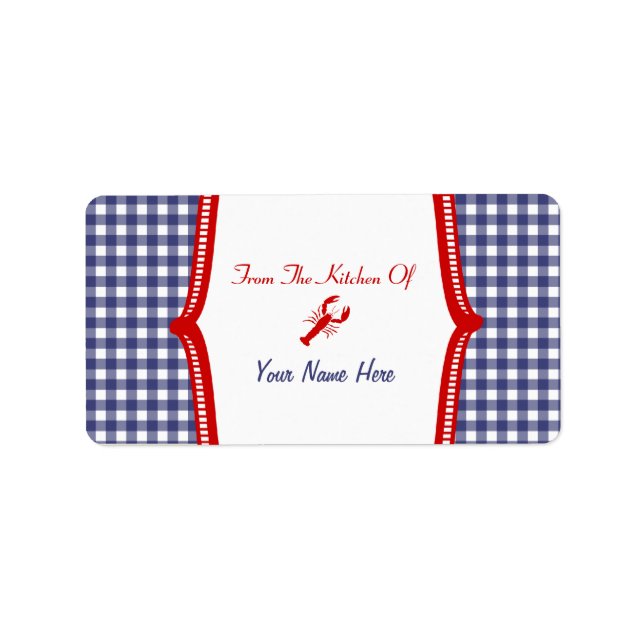 Küchensiegel - "From the Kitchen Of" Lobster Adressaufkleber (Vorne)