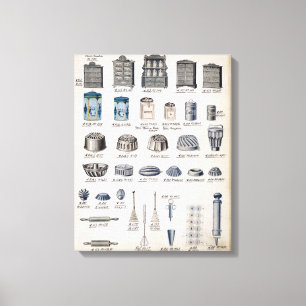 Küchenspeicher und -geräte von einem leinwanddruck