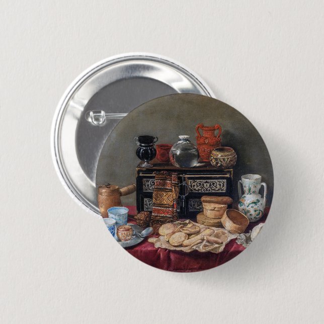 Küchentableau: Bowl, Cup & Brot Stillleben Button (Vorne & Hinten)