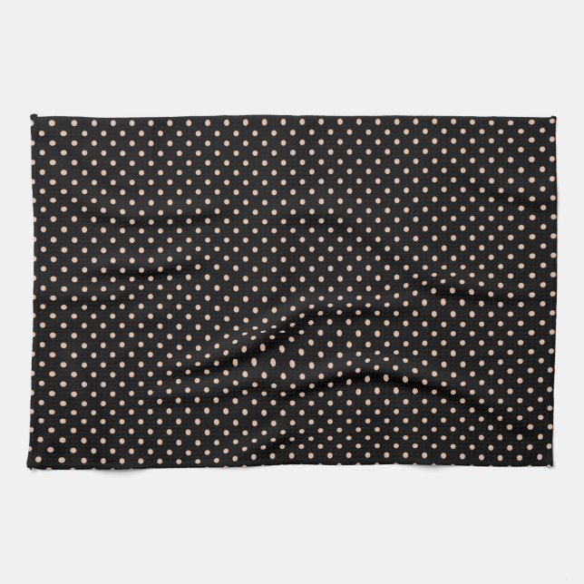 Küchentuch 16x24 Dots Light Brown Black (Horizontal)