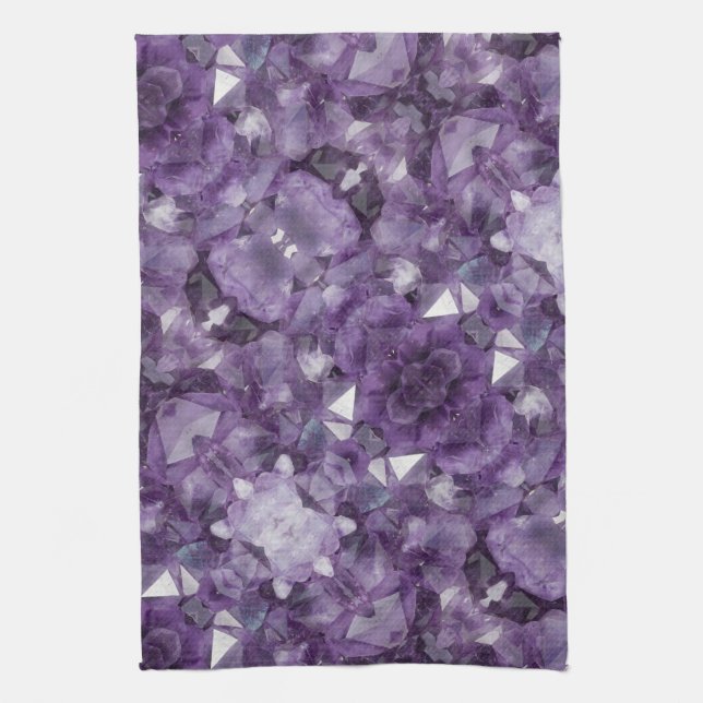 Küchentuch Amethyst Crystal Allover Print (Vertikal)