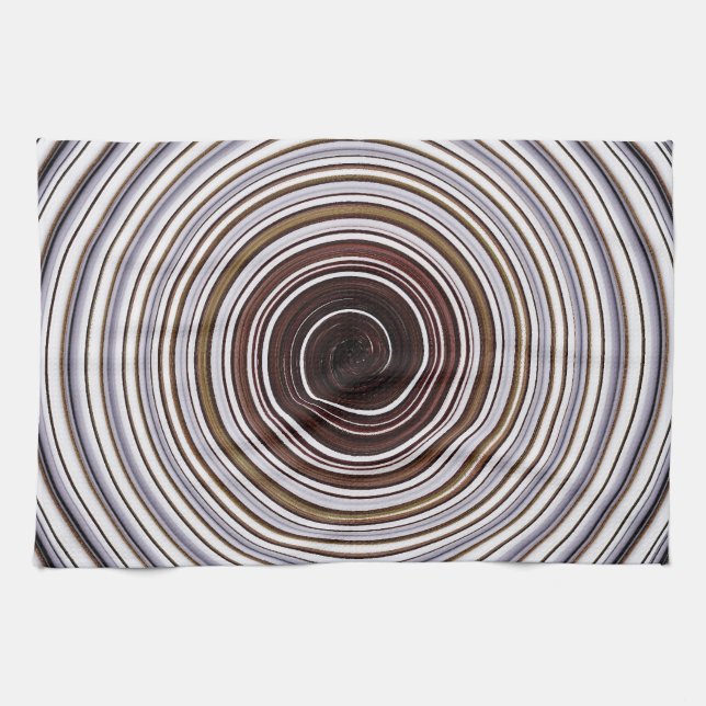 Küchentuch grau-braune Spirale (Horizontal)