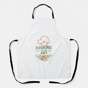 Küchentuch "Kochen ist eine Kunst" Elegantes Blu Schürze
