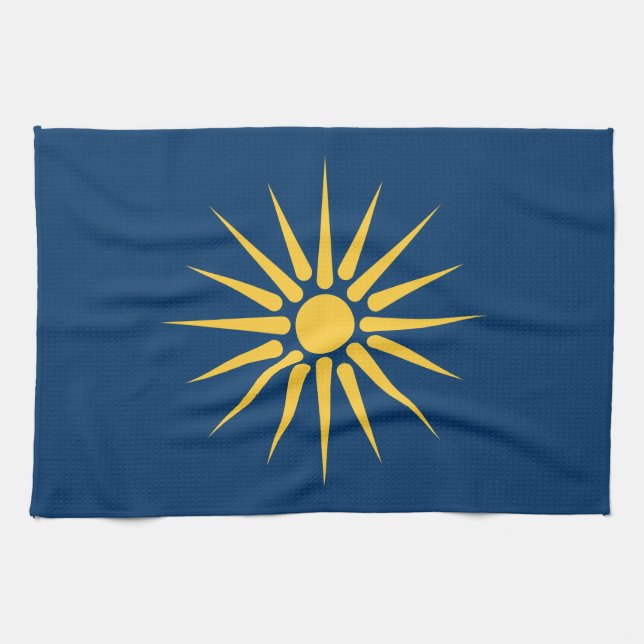 Küchentuch mit der Flagge von Makedonien, Griechen (Horizontal)