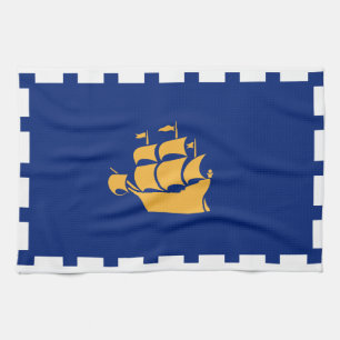 Küchentuch mit der Flagge von Quebec City, Kanada