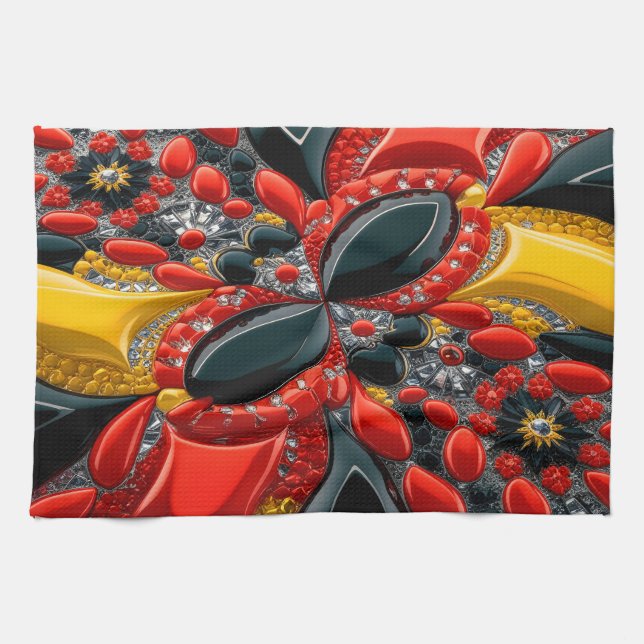 Küchentuch mit Deutschland Farben Design (Horizontal)