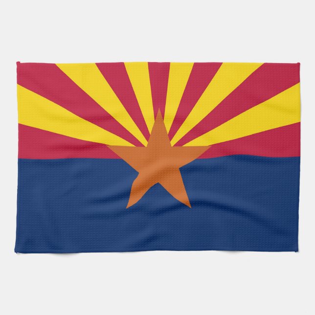 Küchentuch mit Fahne von Arizona, USA. (Horizontal)
